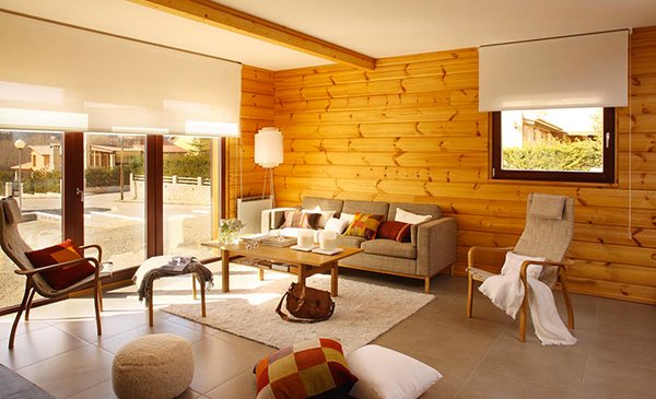 ruang tamu minimalis kayu